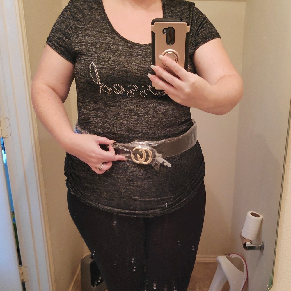 🆕 Black fashion ring C belt - Picture 6 of 6